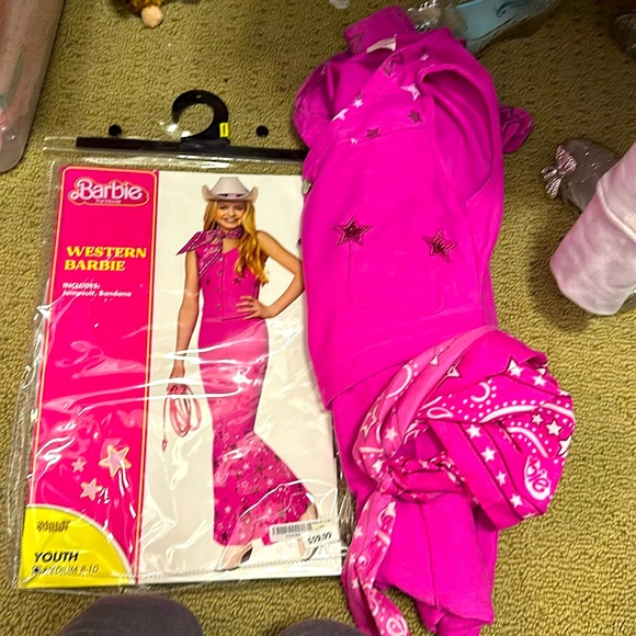 Western Barbie Costume youth 8-10 - Picture 1 of 1